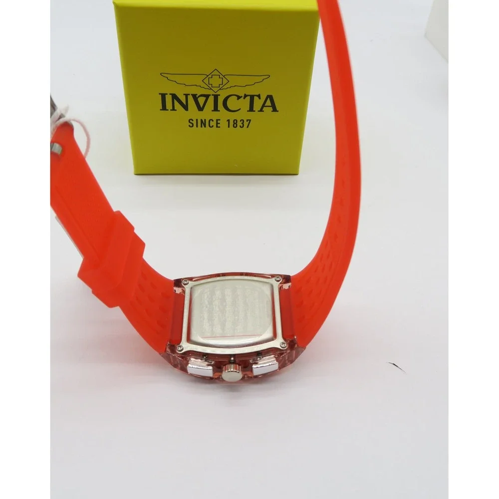 Invicta S1 Rally Mens Chronograph Watch 42mm Red Translucent Case 70142 New